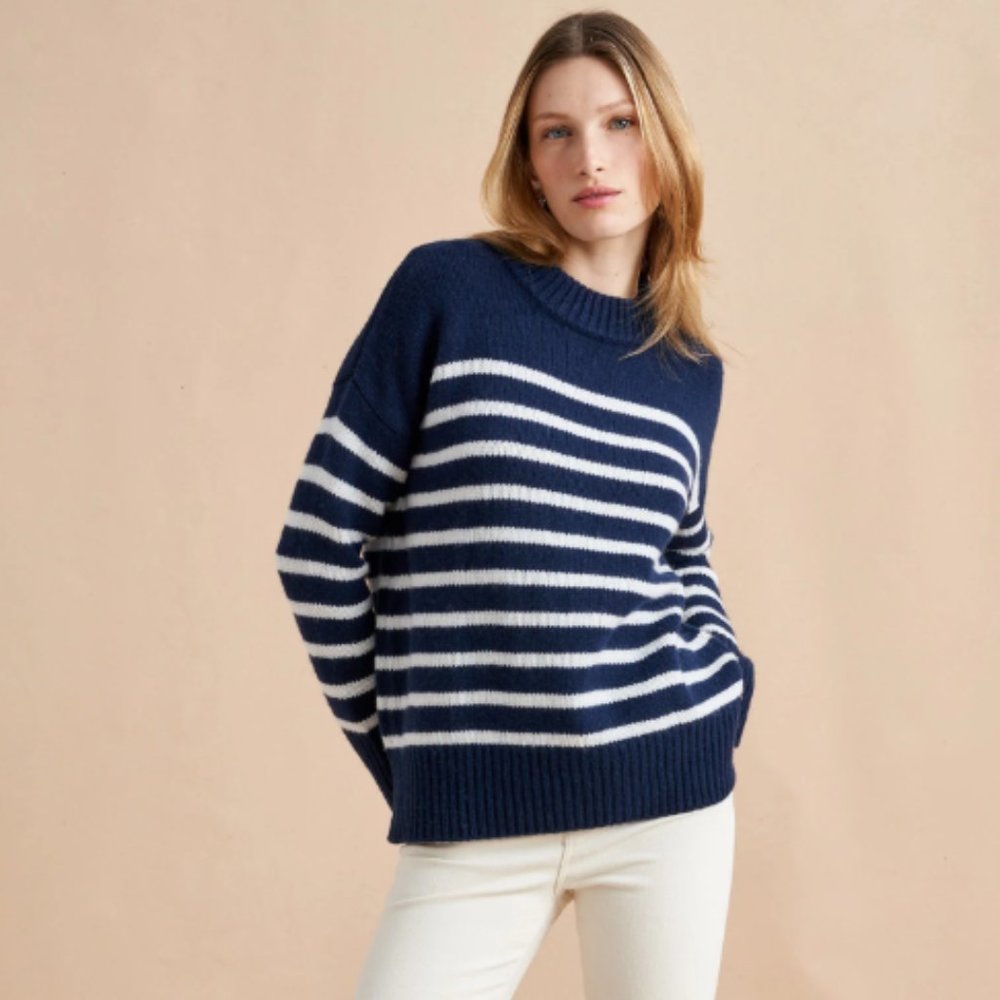La Ligne Marin Sweater Navy/White